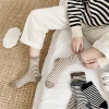 Striped socks for women in winter, mid-calf socks, trendy on Instagram, coffee-colored Japanese-style long socks, pile socks for women in autumn and winter Specification image